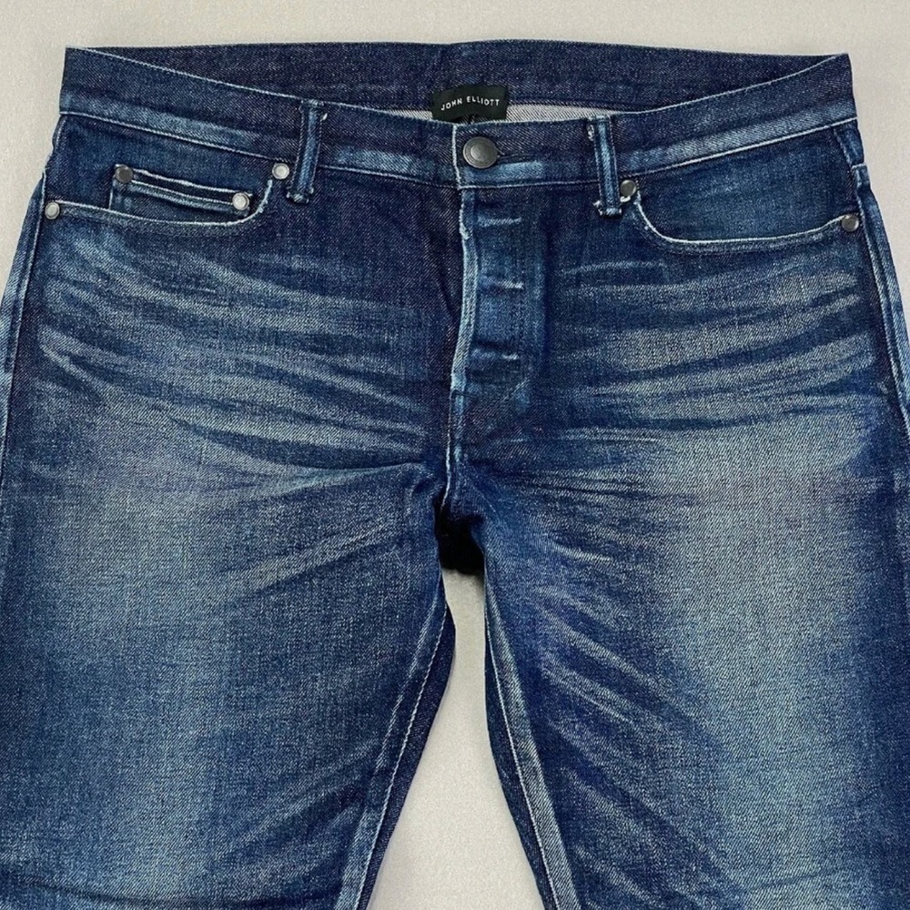 John Elliott Dark Blue Slim Men Jeans